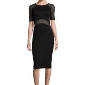 NWT French Connection Arrow Mesh Sheath Midi Dress